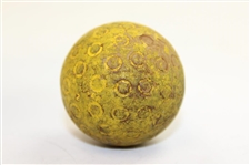 c.1930 Yellow Painted U.S. Tiger 'Donut' Circles Golf Ball - Winter Ball?