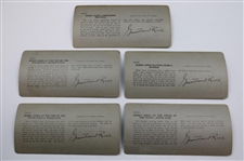 Five (5) Bobby Jones Keystone Stereoview Grantland Rice Photo Cards