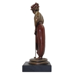 Classic Victorian Lady Golfer Putting Austin Sculpture