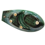 Golfer Putting Emerald Green Ceramic Ashtray in Excellent Condition - Made in America