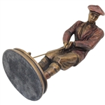 Classic Victorian Male Golfer Putting Austin Sculpture
