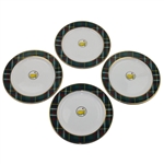 Four (4) Masters Tournament Home Collection Tartan Cocktail Plates in Original Box