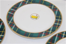 Four (4) Masters Tournament Home Collection Tartan Cocktail Plates in Original Box