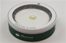 Four (4) Masters Tournament Home Collection Tartan Cocktail Plates in Original Box