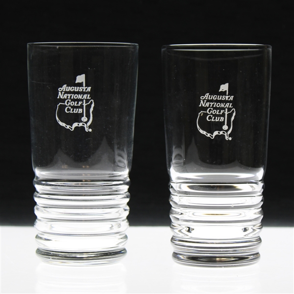 Pair of Augusta National Golf Club Logo Tall Drinking Glasses
