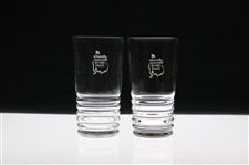 Pair of Augusta National Golf Club Logo Tall Drinking Glasses