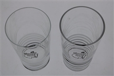 Pair of Augusta National Golf Club Logo Tall Drinking Glasses