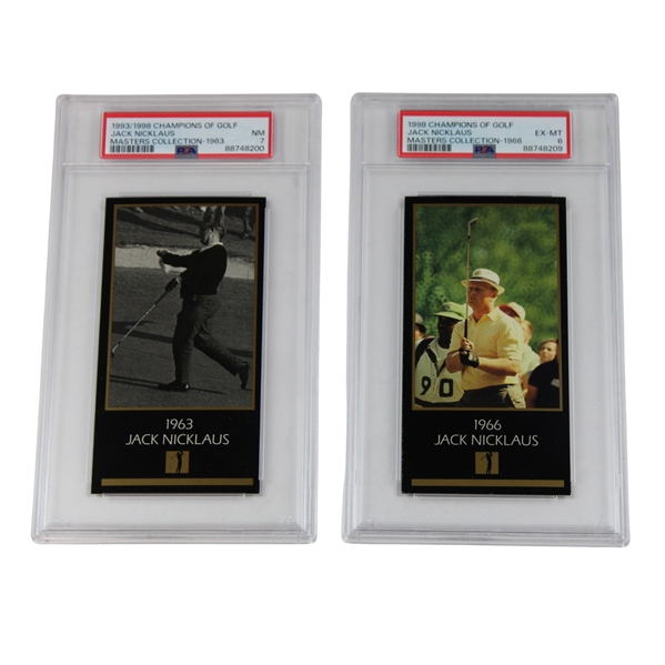 Jack Nicklaus 1963 PSA NM 7 & 1966 EX-MT 6 Grand Slam Ventures Cards