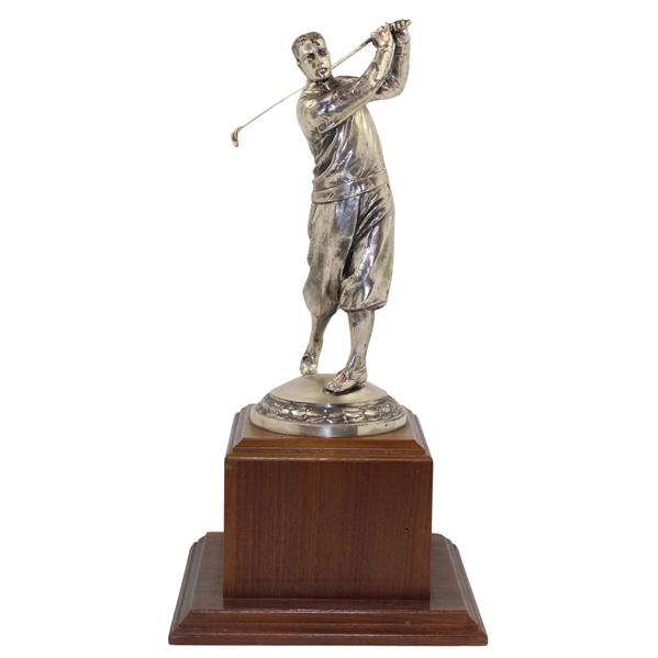 Bobby Jones Silver Tone Trophy/Statue on Plinth