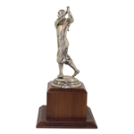 Bobby Jones Silver Tone Trophy/Statue on Plinth