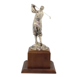 Bobby Jones Silver Tone Trophy/Statue on Plinth