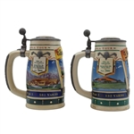 TPC Scottsdale 15th Hole & TPC Sawgrass 17th Hole Michelob Pewter Steins
