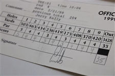 Couples, Els, Kite & (7) others Signed 1993-94-98 & 99 Nissan LA Open Official Scorecards