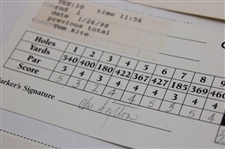 Couples, Els, Kite & (7) others Signed 1993-94-98 & 99 Nissan LA Open Official Scorecards