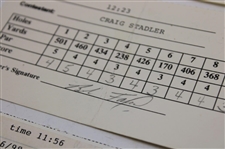 Couples, Els, Kite & (7) others Signed 1993-94-98 & 99 Nissan LA Open Official Scorecards