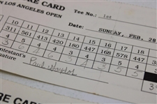 Couples, Els, Kite & (7) others Signed 1993-94-98 & 99 Nissan LA Open Official Scorecards