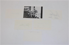 Middlecoff, Snead, Nelson, Sarazen, Player & Boros Signed Index Cards JSA ALOA