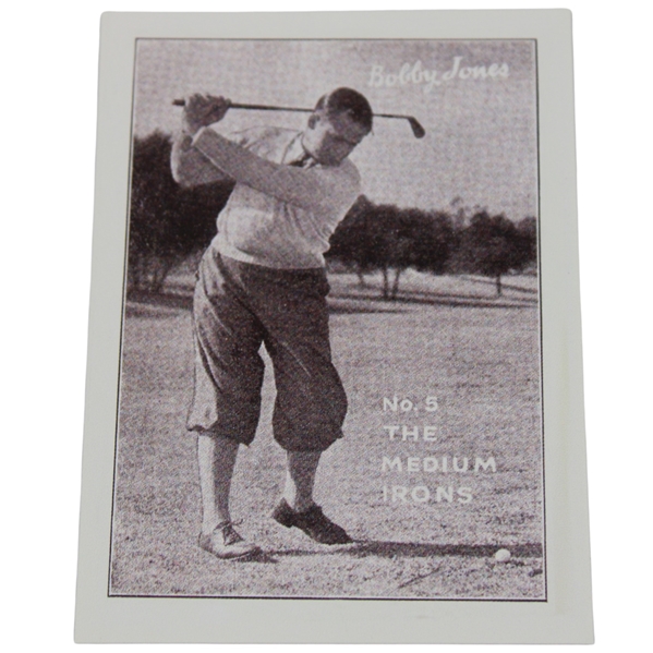 Bobby Jones No. 5 The Medium Irons Golf Card - Ltd Ed Reproduction Out of 250