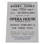 Bobby Jones No. 5 The Medium Irons Golf Card - Ltd Ed Reproduction Out of 250