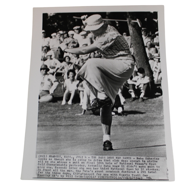 1954 Babe Does War Dance Wirephoto