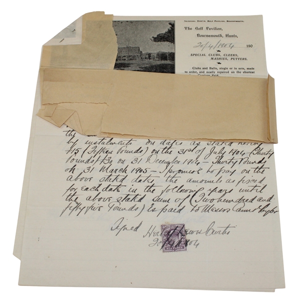 1904 Letter From H. L. Curtis To J.H. Taylor Initialed by J.H.
