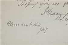 1904 Letter From H. L. Curtis To J.H. Taylor Initialed by J.H.