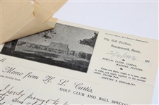 1904 Letter From H. L. Curtis To J.H. Taylor Initialed by J.H.