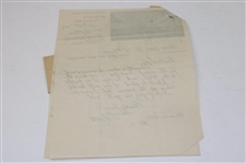 1904 Letter From H. L. Curtis To J.H. Taylor Initialed by J.H.