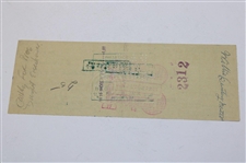 Endorsed Check To Caddy For President Eisenhower Willie Cemetery Perteet