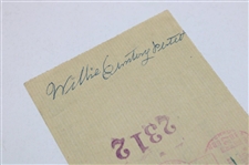 Endorsed Check To Caddy For President Eisenhower Willie Cemetery Perteet