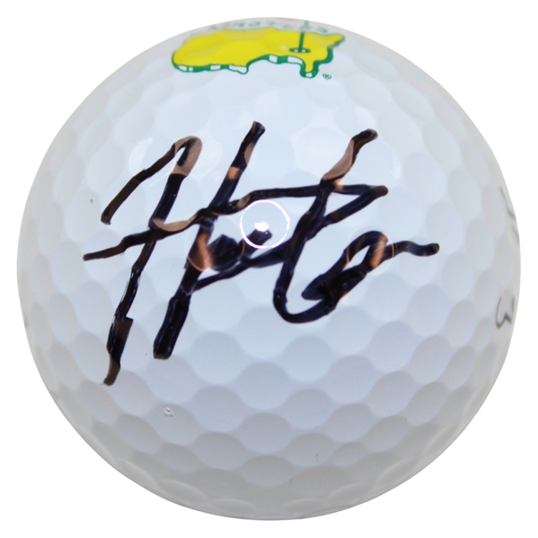 Hideki Matsuyama Signed Masters Logo Golf Ball Beckett Witness #WH96253