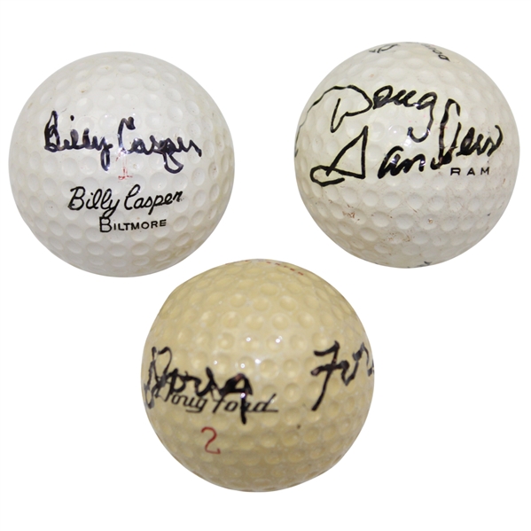 Doug Ford, Billy Casper & Doug Sanders Signed Golf Balls JSA ALOA