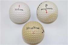 Doug Ford, Billy Casper & Doug Sanders Signed Golf Balls JSA ALOA