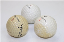 Doug Ford, Billy Casper & Doug Sanders Signed Golf Balls JSA ALOA