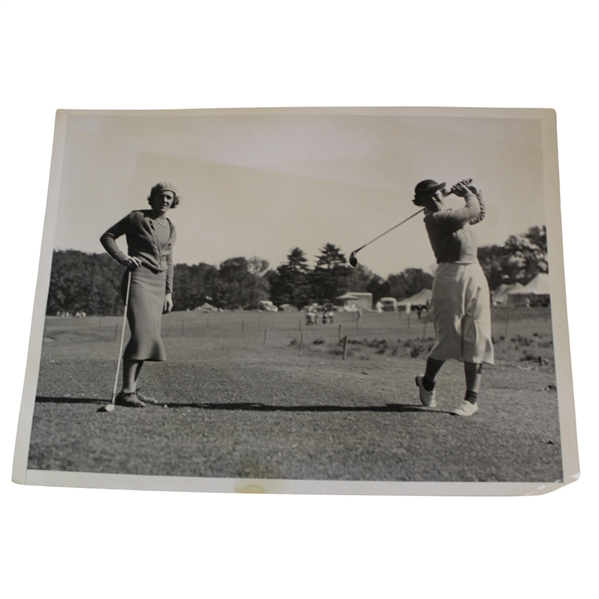 1936 Patty Berg Driving at US Amateur Wire Photo - Sept. 28th