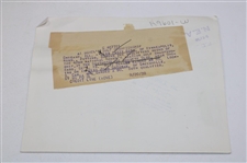 1938 Patty Berg US Women's Golf Championship Wire Photo - Sept. 20th