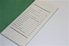 1934-1963 Records Of The Masters Tournament Green Booklet