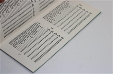 1934-1963 Records Of The Masters Tournament Green Booklet