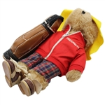 Vintage 1975 Paddington Bear Golfer with Bag & Shoes in Rain Suit - Peru Eden Toys