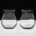 Pair of Augusta National Golf Club Sterling Cut Stemless Liquor Glasses