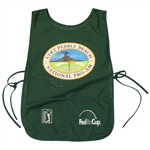 Nick Saban Signed Player/Caddie Bib/Placard & Photo from 2012 Pebble Beach JSA ALOA