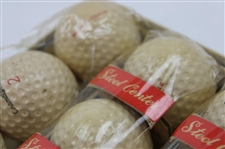Dozen c.1966 Chandler Harper Plymouth Steel Center Golf Balls In Box