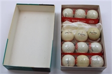 Dozen 1960 Wilson George Archer Medalist Golf Balls In Box
