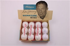Dozen Shakespeare Don January Signature Cut Proof Golf Balls In Box