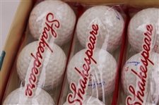 Dozen Shakespeare Don January Signature Cut Proof Golf Balls In Box