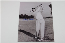 Doug Ford, Jack Burke & Ray Floyd Signed B&W Photo JSA ALOA