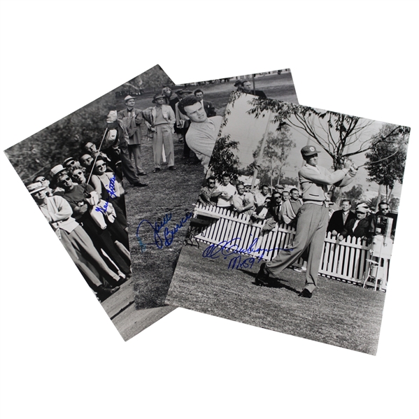 Jack Burke, Gene Littler & Al Geiberger Signed B&W Photo JSA ALOA
