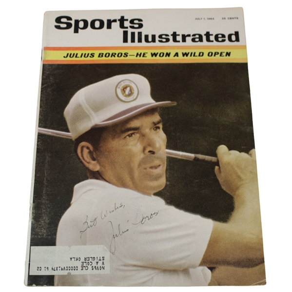 Julius Boros Signed July 1963 Sports Illustrated Magazine JSA ALOA
