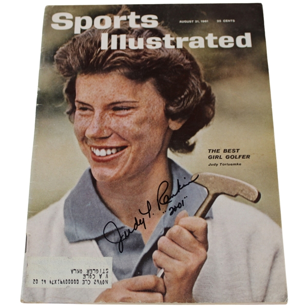 Judy Torluemke Signed August 1961 Sports Illustrated Magazine Inscribed 2001 JSA ALOA