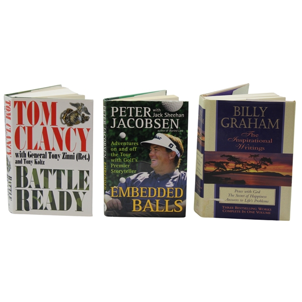 Three (3) Books Signed By The Authors - Billy Graham, Peter Jacobsen and Clancy & Zinni
